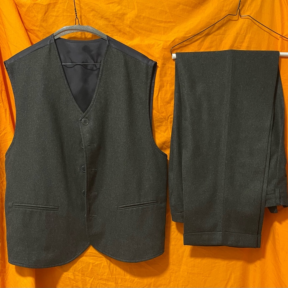 Vintage 90’s Wayne Gretzky vest and trousers suit.  Medium vest and 32 pants.